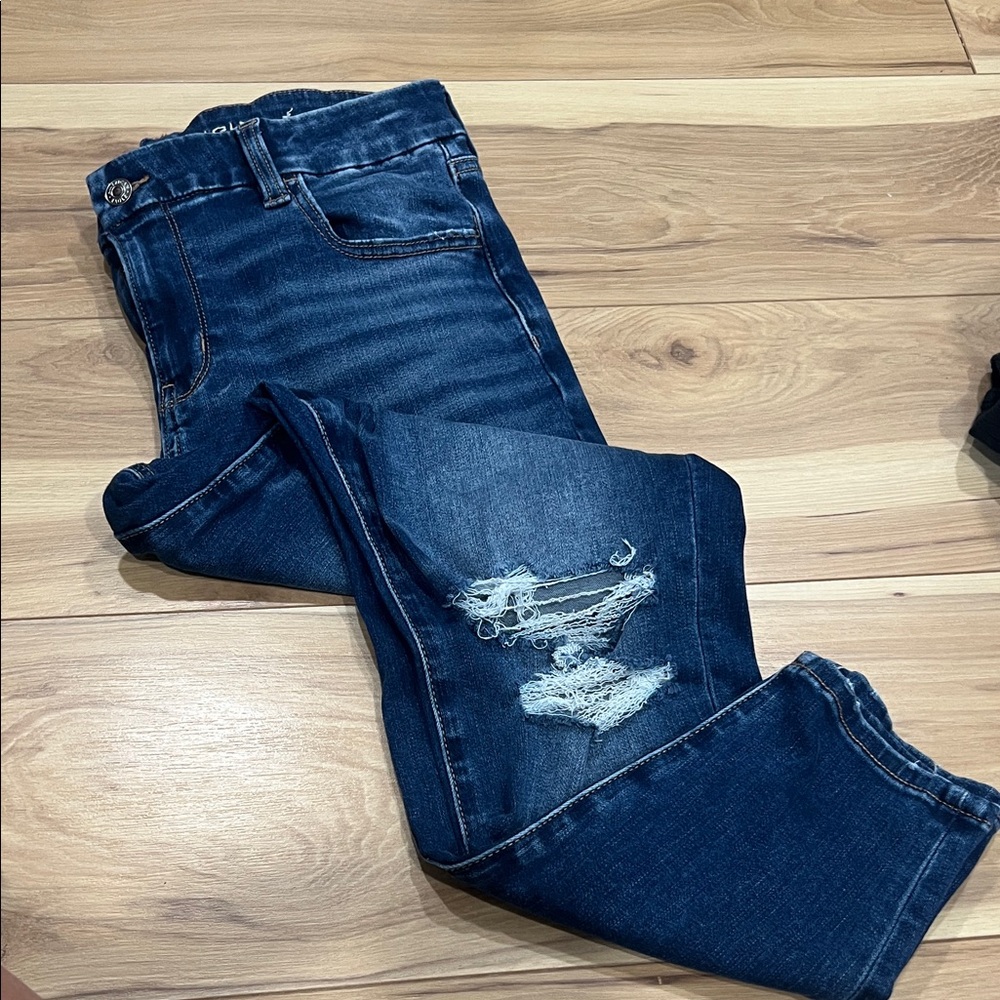 American Eagle Outfitters Dark Blue Curvy Hi-Rise Jeggings